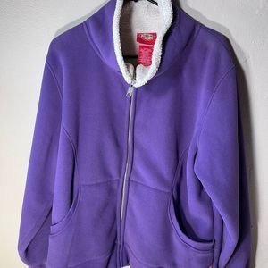 Dickies  Sz xl Sherpa lined full zip sweatshirt coat purple